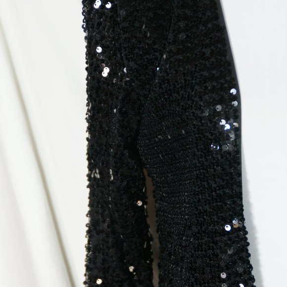 Loila Sequin Covered Open Front Cardigan Women's Small Lined Long Sleeve Evening - Picture 4 of 15